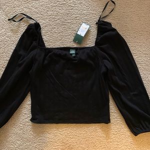 Black crop shirt